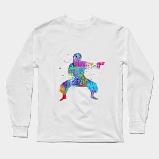 Karate fighter girl Long Sleeve T-Shirt